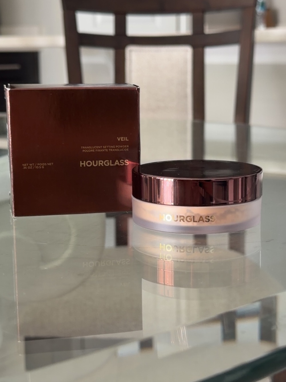 Hourglass Veil Translucent Setting Powder in Soft Pink with Rose-Gold Lid